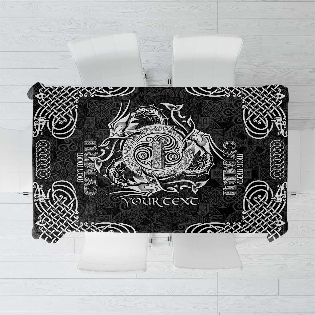 Personalized Anglesey Ynys Mon Tablecloth Black Standing Stone Celtic-inspired - Wonder Print Shop