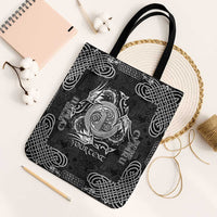 Personalized Anglesey Ynys Mon Tote Bag Black Standing Stone Celtic-inspired - Wonder Print Shop