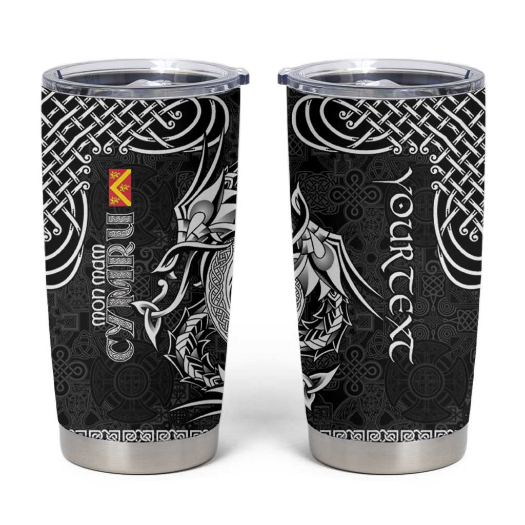 Personalized Anglesey Ynys Mon Tumbler Cup Black Standing Stone Celtic-inspired - Wonder Print Shop