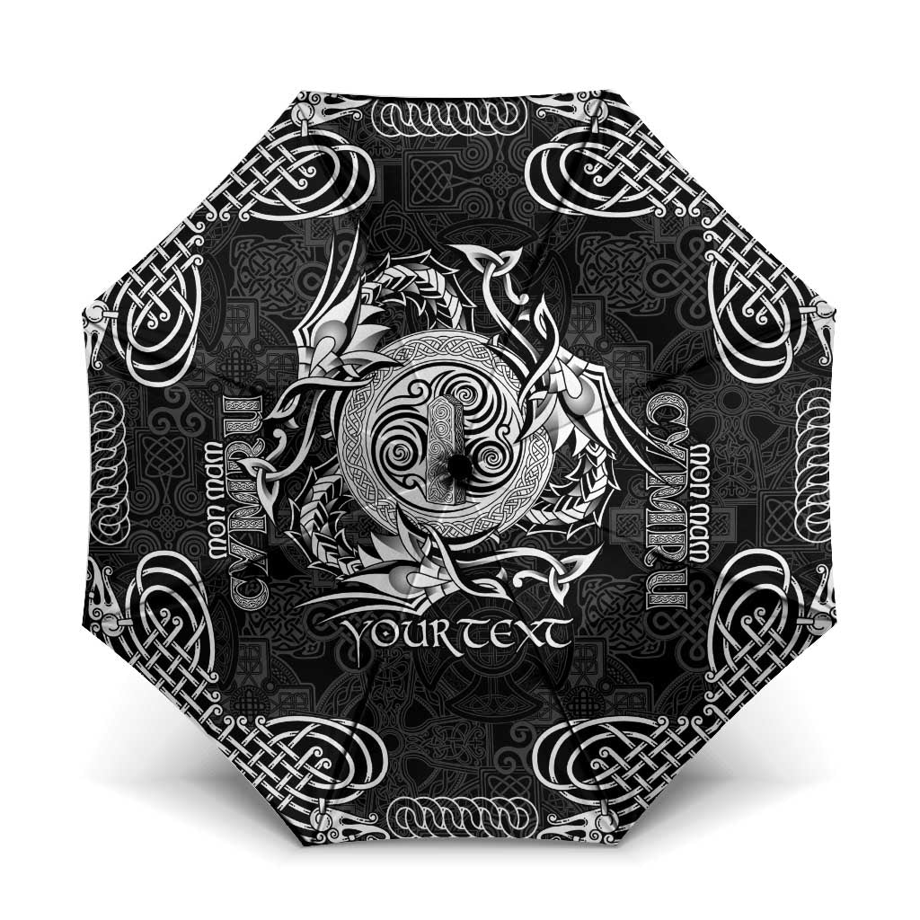 Personalized Anglesey Ynys Mon Umbrella Black Standing Stone Celtic-inspired - Wonder Print Shop