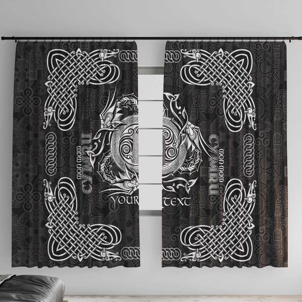Personalized Anglesey Ynys Mon Window Curtain Black Standing Stone Celtic-inspired - Wonder Print Shop