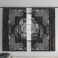 Personalized Anglesey Ynys Mon Window Curtain Black Standing Stone Celtic-inspired - Wonder Print Shop