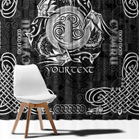 Personalized Anglesey Ynys Mon Window Curtain Black Standing Stone Celtic-inspired - Wonder Print Shop