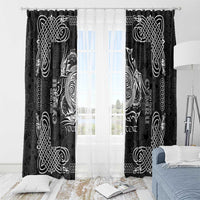 Personalized Anglesey Ynys Mon Window Curtain Black Standing Stone Celtic-inspired - Wonder Print Shop