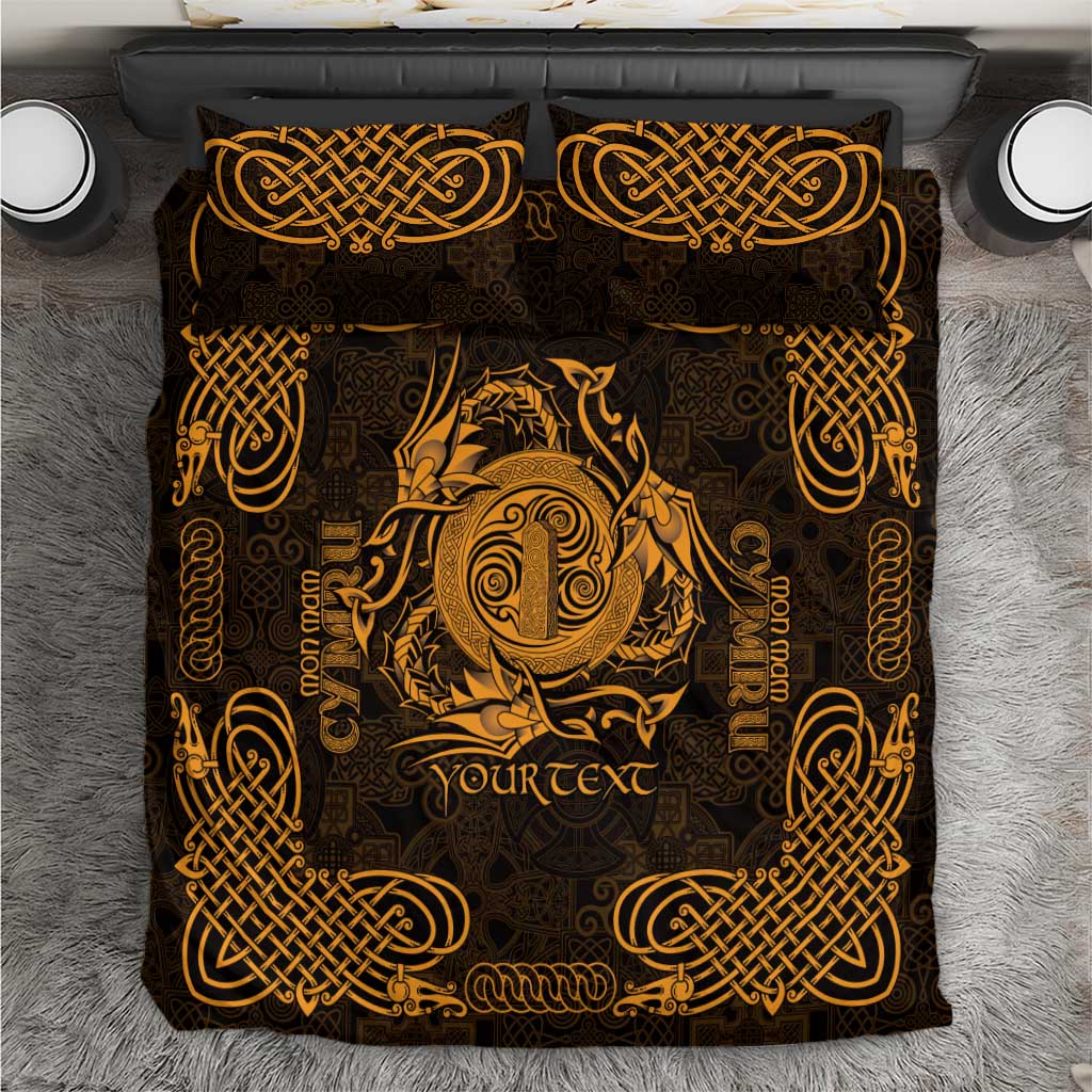 Personalized Anglesey Ynys Mon Bedding Set Gold Standing Stone Celtic-inspired - Wonder Print Shop