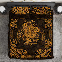 Personalized Anglesey Ynys Mon Bedding Set Gold Standing Stone Celtic-inspired - Wonder Print Shop