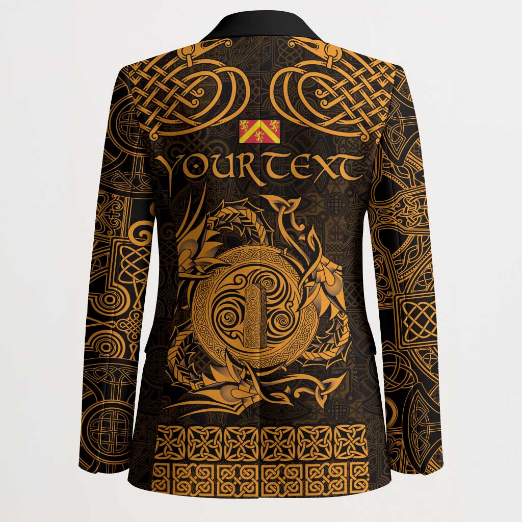 Personalized Anglesey Ynys Mon Blazer Gold Standing Stone Celtic-inspired - Wonder Print Shop
