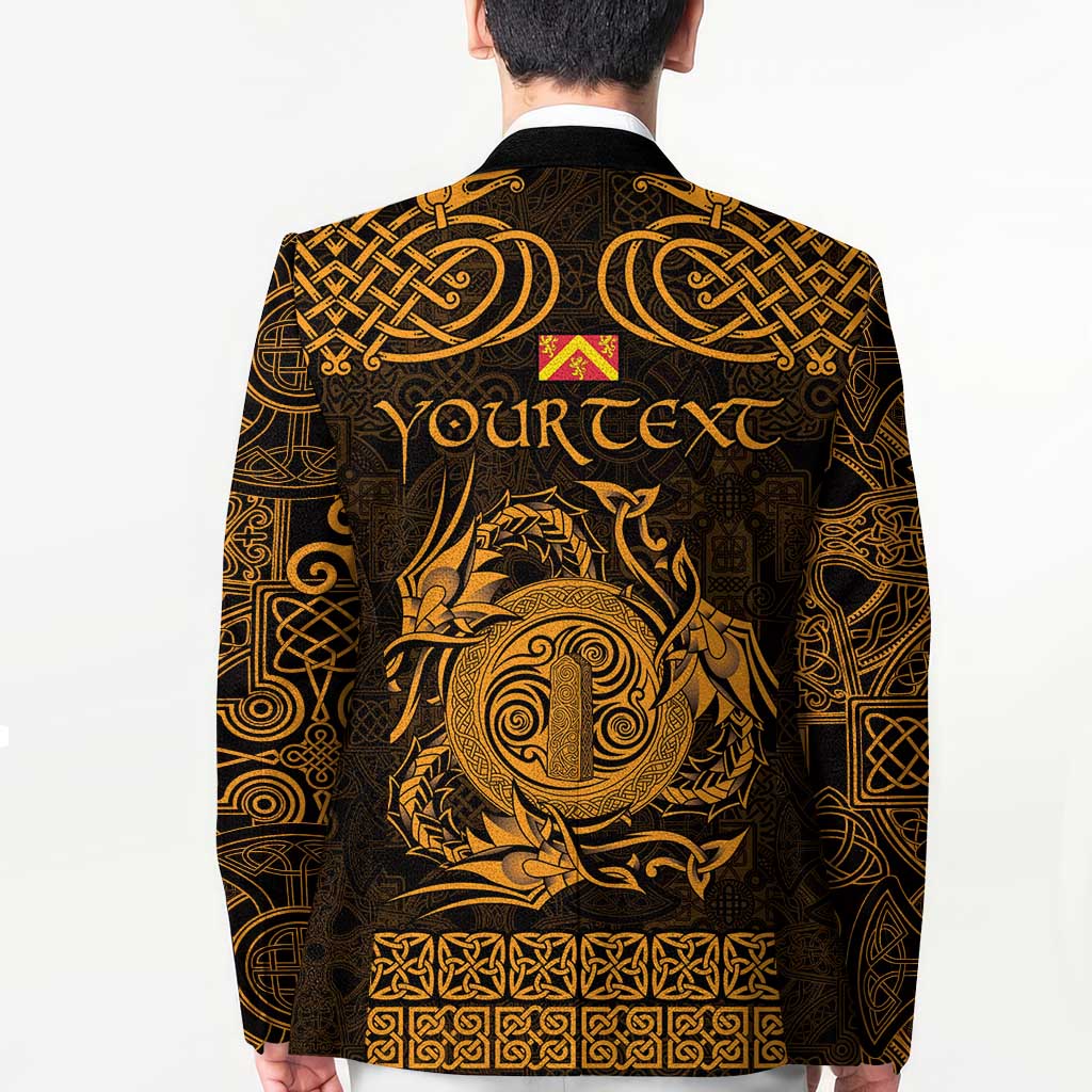 Personalized Anglesey Ynys Mon Blazer Gold Standing Stone Celtic-inspired - Wonder Print Shop