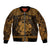 Personalized Anglesey Ynys Mon Bomber Jacket Gold Standing Stone Celtic-inspired - Wonder Print Shop