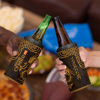 Personalized Anglesey Ynys Mon 4 in 1 Can Cooler Tumbler Gold Standing Stone Celtic-inspired - Wonder Print Shop