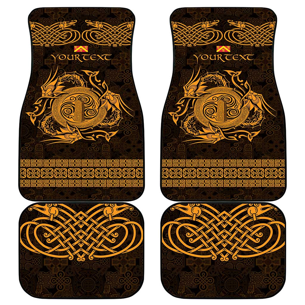 Personalized Anglesey Ynys Mon Car Mats Gold Standing Stone Celtic-inspired - Wonder Print Shop