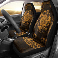 Personalized Anglesey Ynys Mon Car Seat Cover Gold Standing Stone Celtic-inspired - Wonder Print Shop