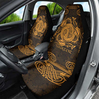 Personalized Anglesey Ynys Mon Car Seat Cover Gold Standing Stone Celtic-inspired - Wonder Print Shop