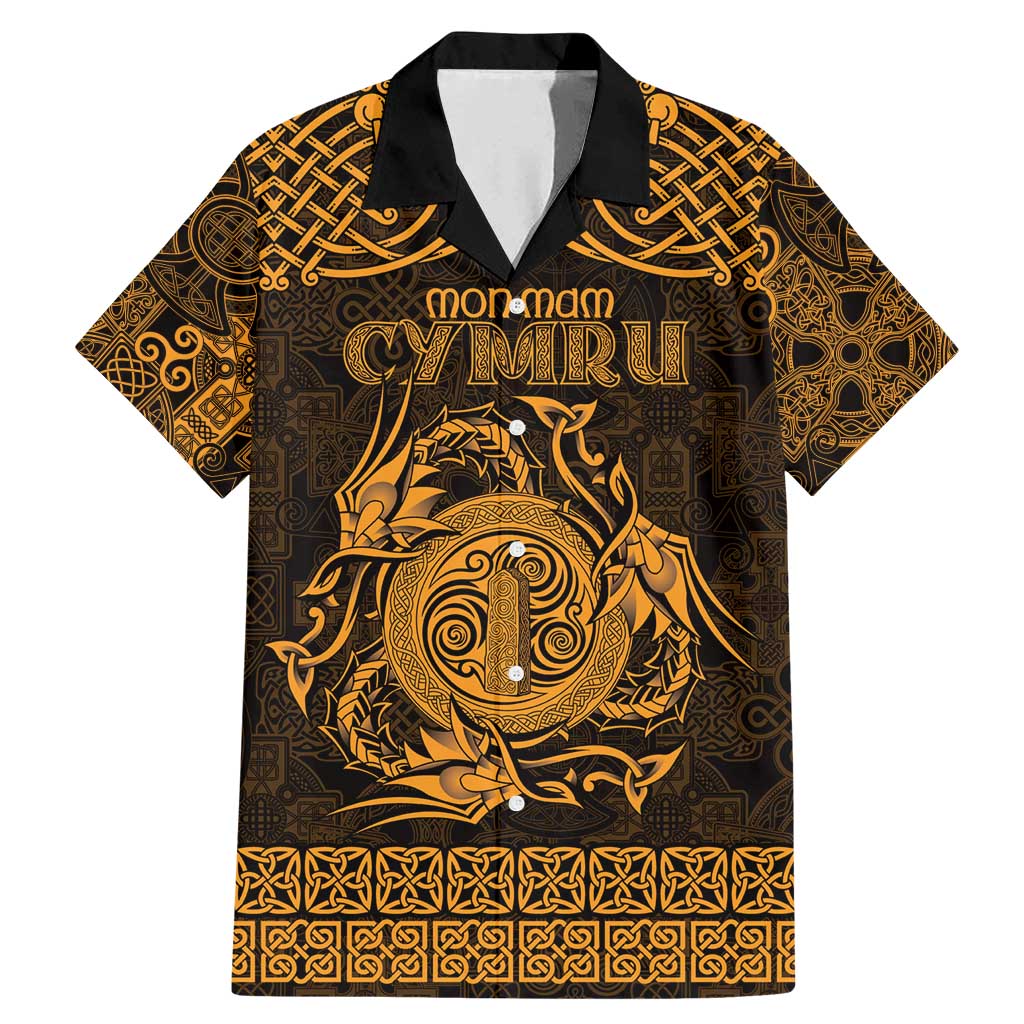 Personalized Anglesey Ynys Mon Family Matching Mermaid Dress and Hawaiian Shirt Gold Standing Stone Celtic-inspired - Wonder Print Shop