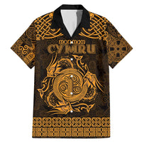 Personalized Anglesey Ynys Mon Family Matching Mermaid Dress and Hawaiian Shirt Gold Standing Stone Celtic-inspired - Wonder Print Shop