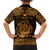 Personalized Anglesey Ynys Mon Family Matching Off The Shoulder Long Sleeve Dress and Hawaiian Shirt Gold Standing Stone Celtic-inspired - Wonder Print Shop