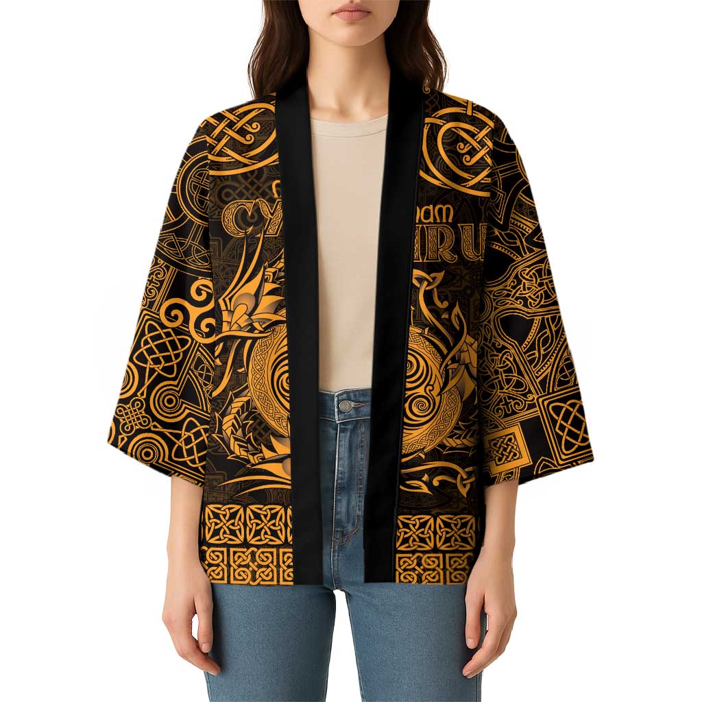 Personalized Anglesey Ynys Mon Kimono Gold Standing Stone Celtic-inspired - Wonder Print Shop