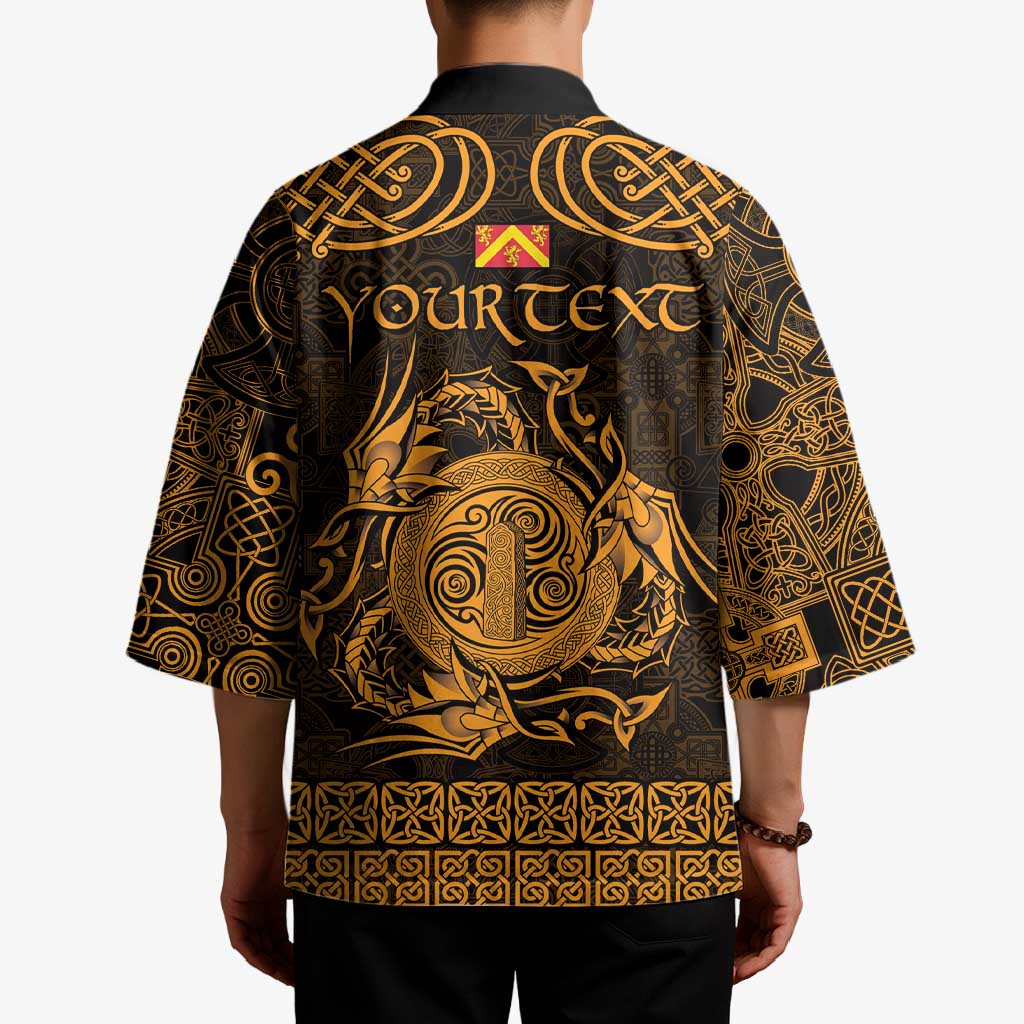 Personalized Anglesey Ynys Mon Kimono Gold Standing Stone Celtic-inspired - Wonder Print Shop