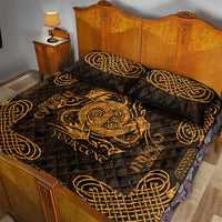 Personalized Anglesey Ynys Mon Quilt Bed Set Gold Standing Stone Celtic-inspired - Wonder Print Shop