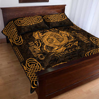 Personalized Anglesey Ynys Mon Quilt Bed Set Gold Standing Stone Celtic-inspired - Wonder Print Shop