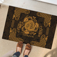 Personalized Anglesey Ynys Mon Rubber Doormat Gold Standing Stone Celtic-inspired - Wonder Print Shop