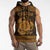 Personalized Anglesey Ynys Mon Sleeveless Hoodie Gold Standing Stone Celtic-inspired - Wonder Print Shop
