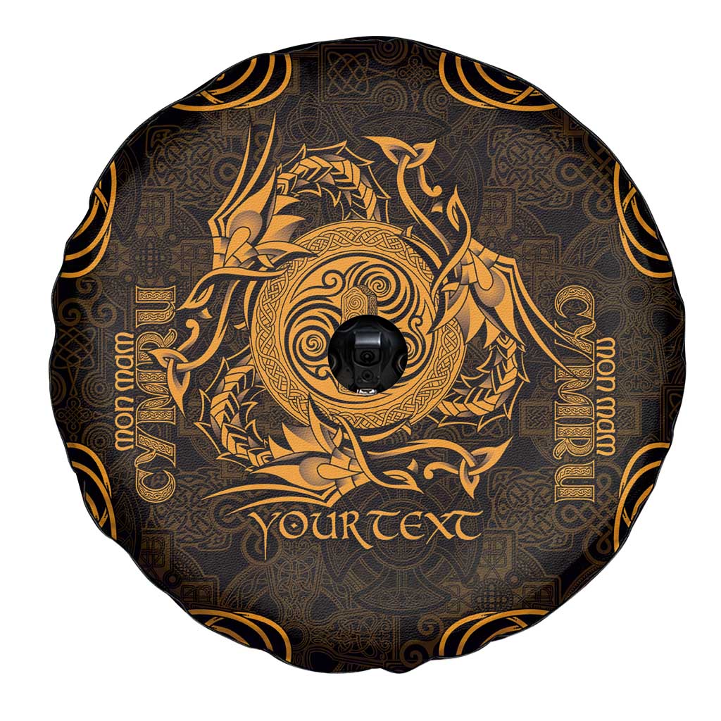 Personalized Anglesey Ynys Mon Spare Tire Cover Gold Standing Stone Celtic-inspired - Wonder Print Shop