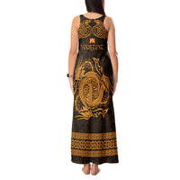 Personalized Anglesey Ynys Mon Tank Maxi Dress Gold Standing Stone Celtic-inspired - Wonder Print Shop