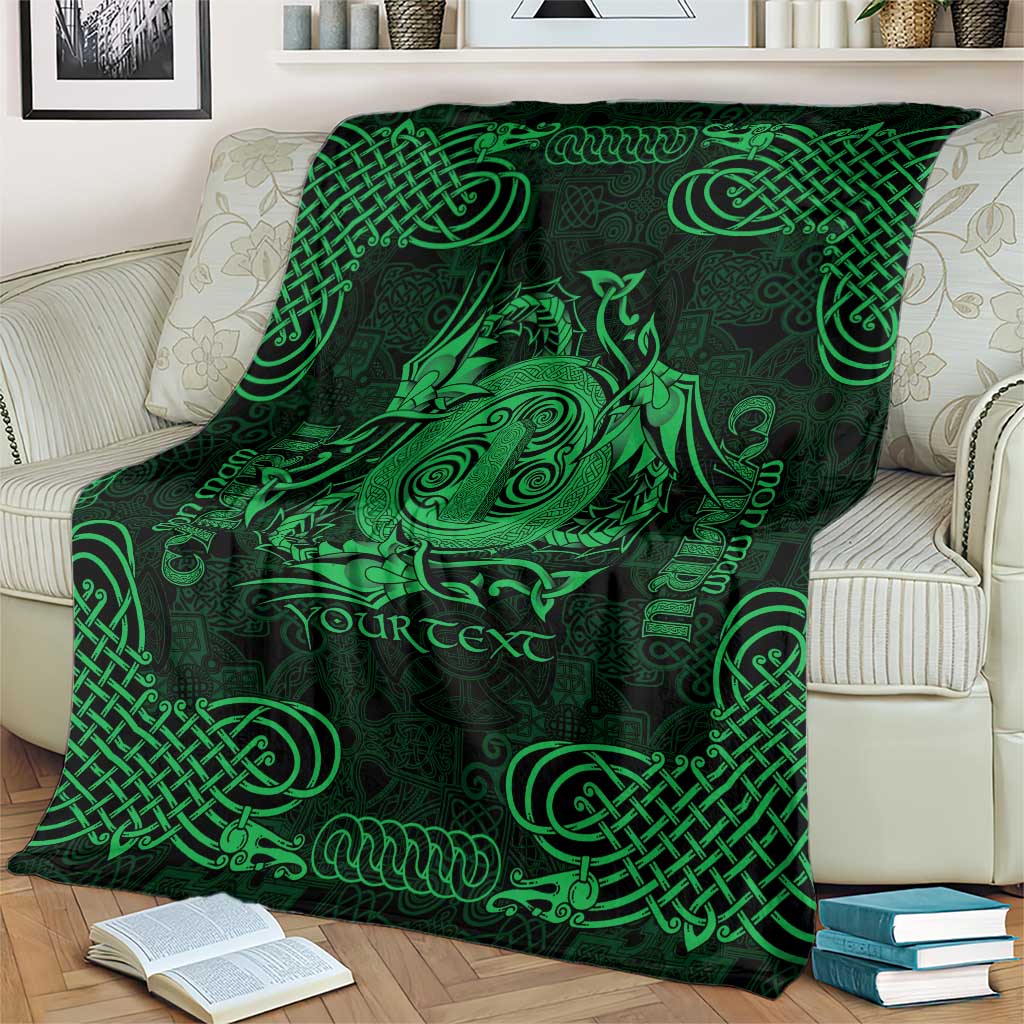 Personalized Anglesey Ynys Mon Blanket Green Standing Stone Celtic-inspired - Wonder Print Shop