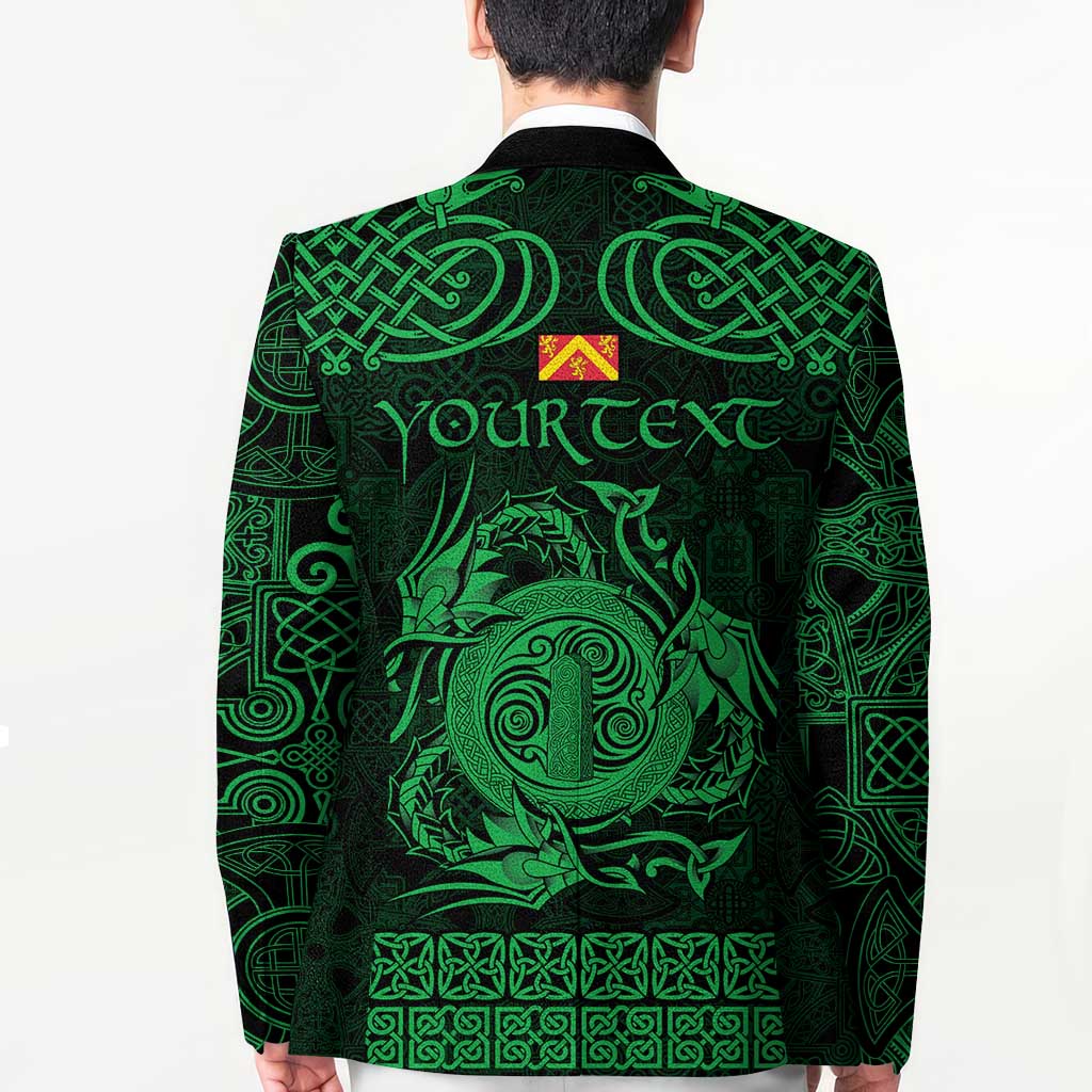 Personalized Anglesey Ynys Mon Blazer Green Standing Stone Celtic-inspired - Wonder Print Shop