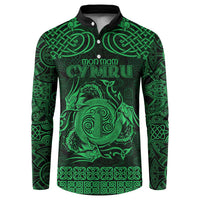 Personalized Anglesey Ynys Mon Button Sweatshirt Green Standing Stone Celtic-inspired - Wonder Print Shop