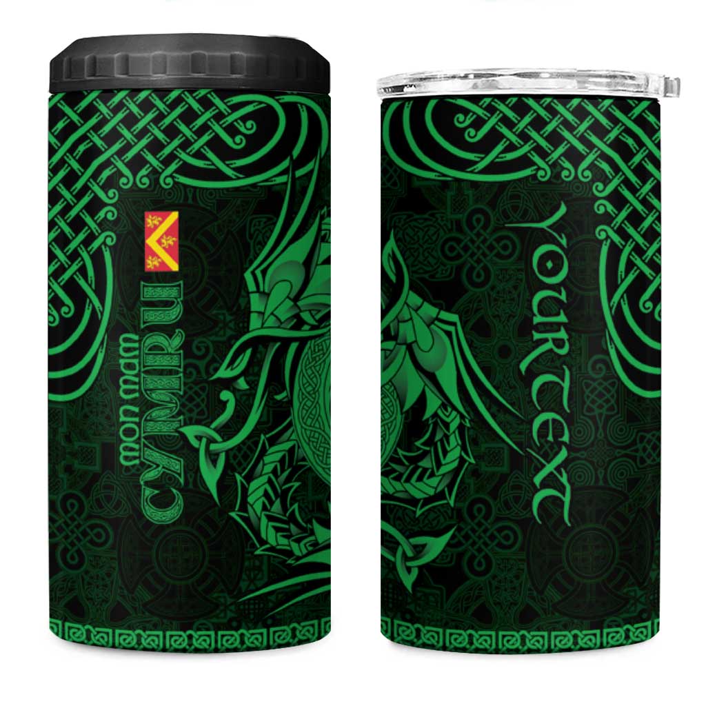 Personalized Anglesey Ynys Mon 4 in 1 Can Cooler Tumbler Green Standing Stone Celtic-inspired - Wonder Print Shop
