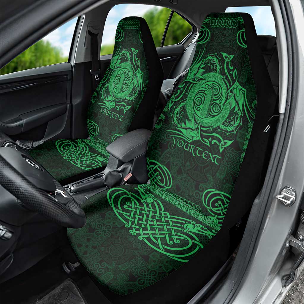 Personalized Anglesey Ynys Mon Car Seat Cover Green Standing Stone Celtic-inspired - Wonder Print Shop