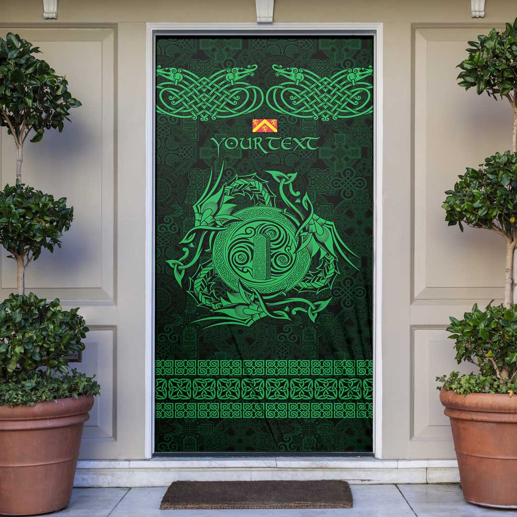 Personalized Anglesey Ynys Mon Door Cover Green Standing Stone Celtic-inspired - Wonder Print Shop