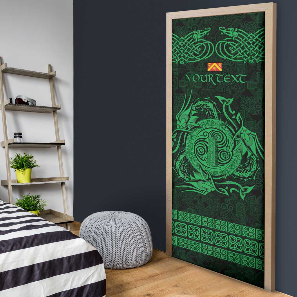 Personalized Anglesey Ynys Mon Door Cover Green Standing Stone Celtic-inspired - Wonder Print Shop