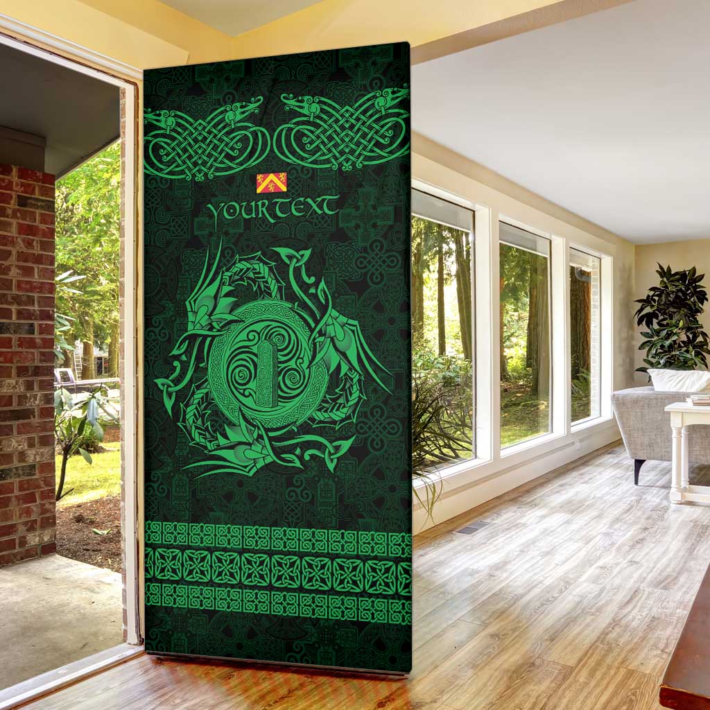 Personalized Anglesey Ynys Mon Door Cover Green Standing Stone Celtic-inspired - Wonder Print Shop