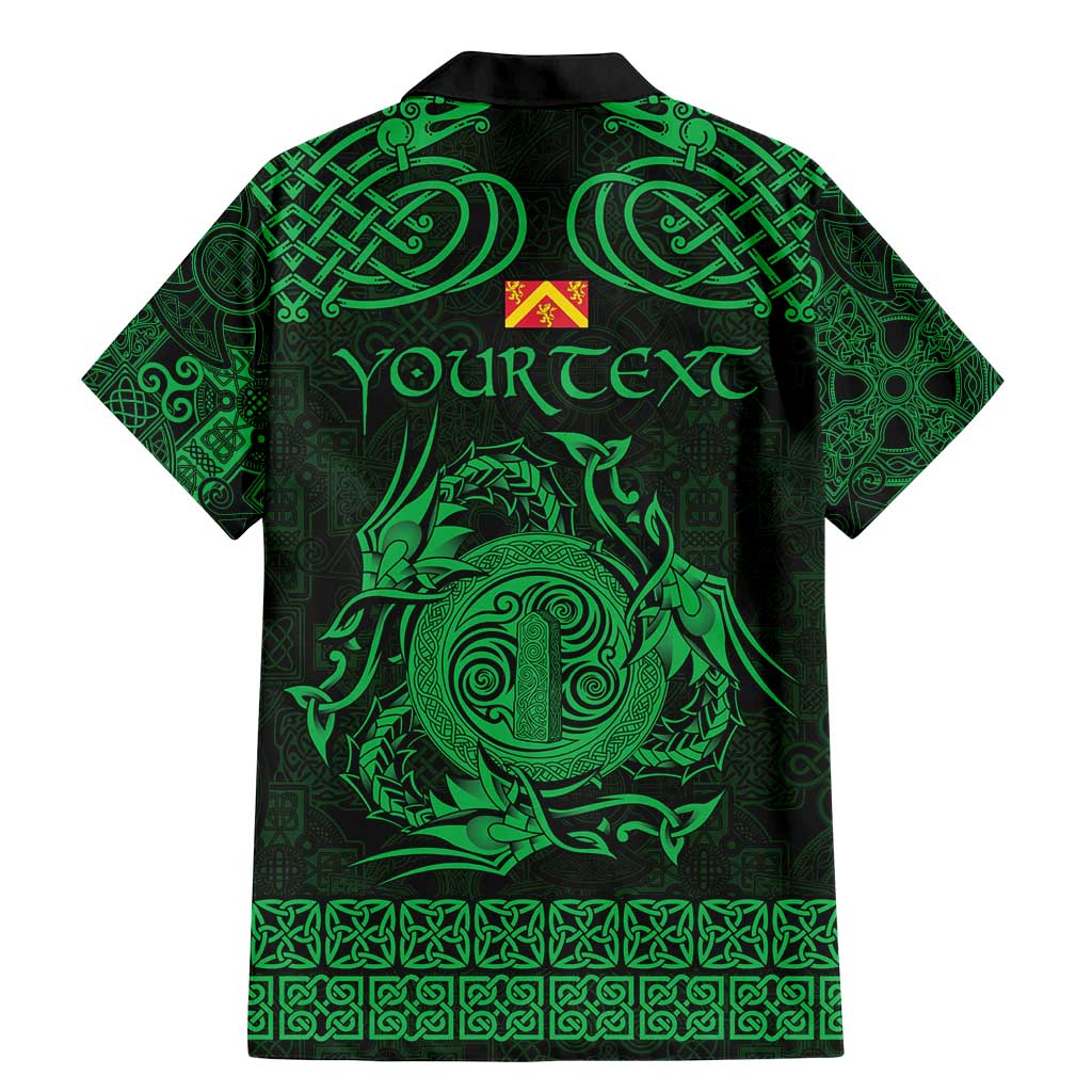 Personalized Anglesey Ynys Mon Family Matching Mermaid Dress and Hawaiian Shirt Green Standing Stone Celtic-inspired - Wonder Print Shop
