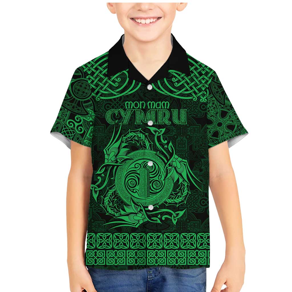 Personalized Anglesey Ynys Mon Family Matching Mermaid Dress and Hawaiian Shirt Green Standing Stone Celtic-inspired - Wonder Print Shop