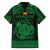 Personalized Anglesey Ynys Mon Family Matching Off The Shoulder Long Sleeve Dress and Hawaiian Shirt Green Standing Stone Celtic-inspired - Wonder Print Shop