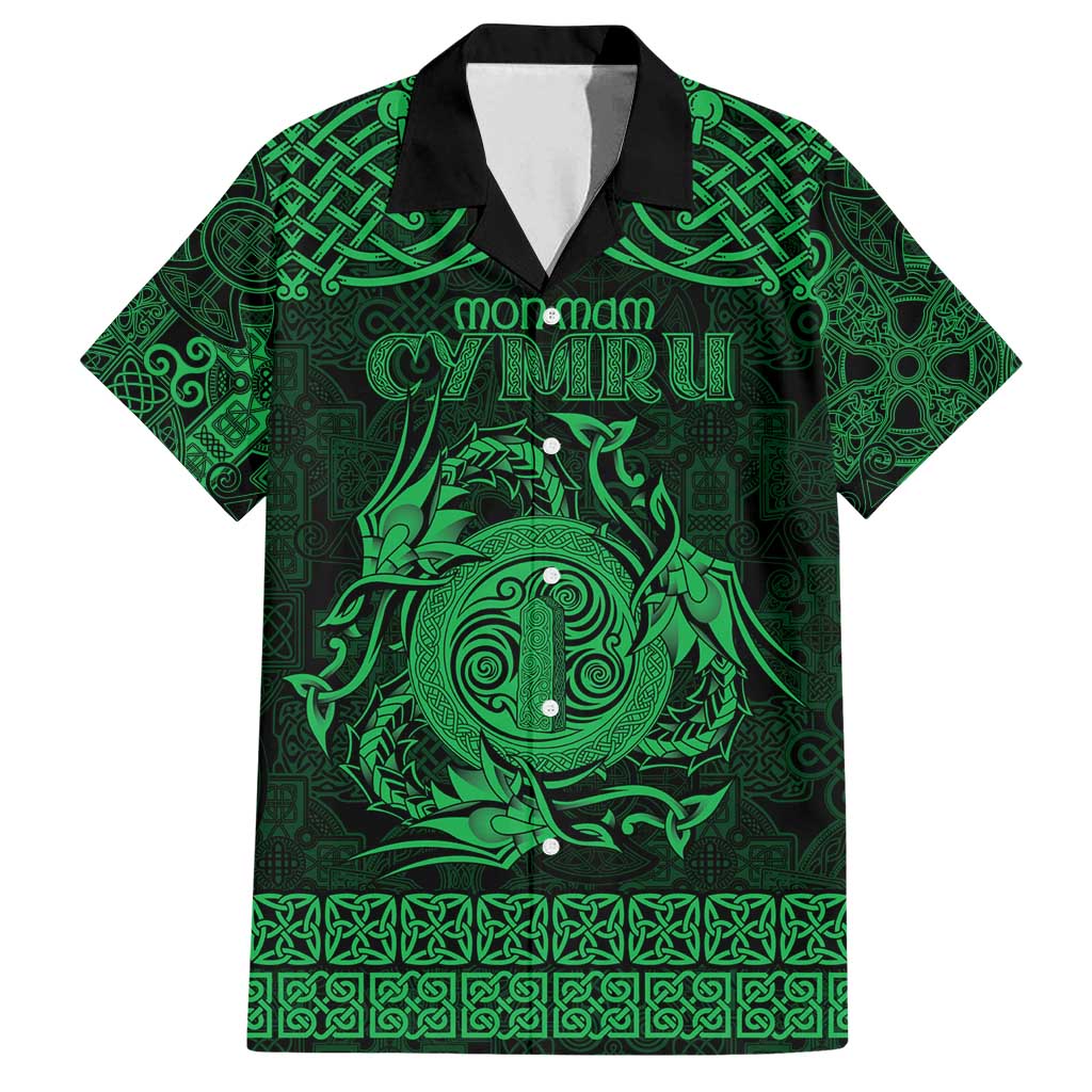 Personalized Anglesey Ynys Mon Family Matching Off Shoulder Maxi Dress and Hawaiian Shirt Green Standing Stone Celtic-inspired - Wonder Print Shop
