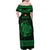 Personalized Anglesey Ynys Mon Family Matching Off Shoulder Maxi Dress and Hawaiian Shirt Green Standing Stone Celtic-inspired - Wonder Print Shop