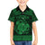 Personalized Anglesey Ynys Mon Family Matching Off Shoulder Short Dress and Hawaiian Shirt Green Standing Stone Celtic-inspired - Wonder Print Shop