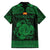 Personalized Anglesey Ynys Mon Family Matching Short Sleeve Bodycon Dress and Hawaiian Shirt Green Standing Stone Celtic-inspired - Wonder Print Shop