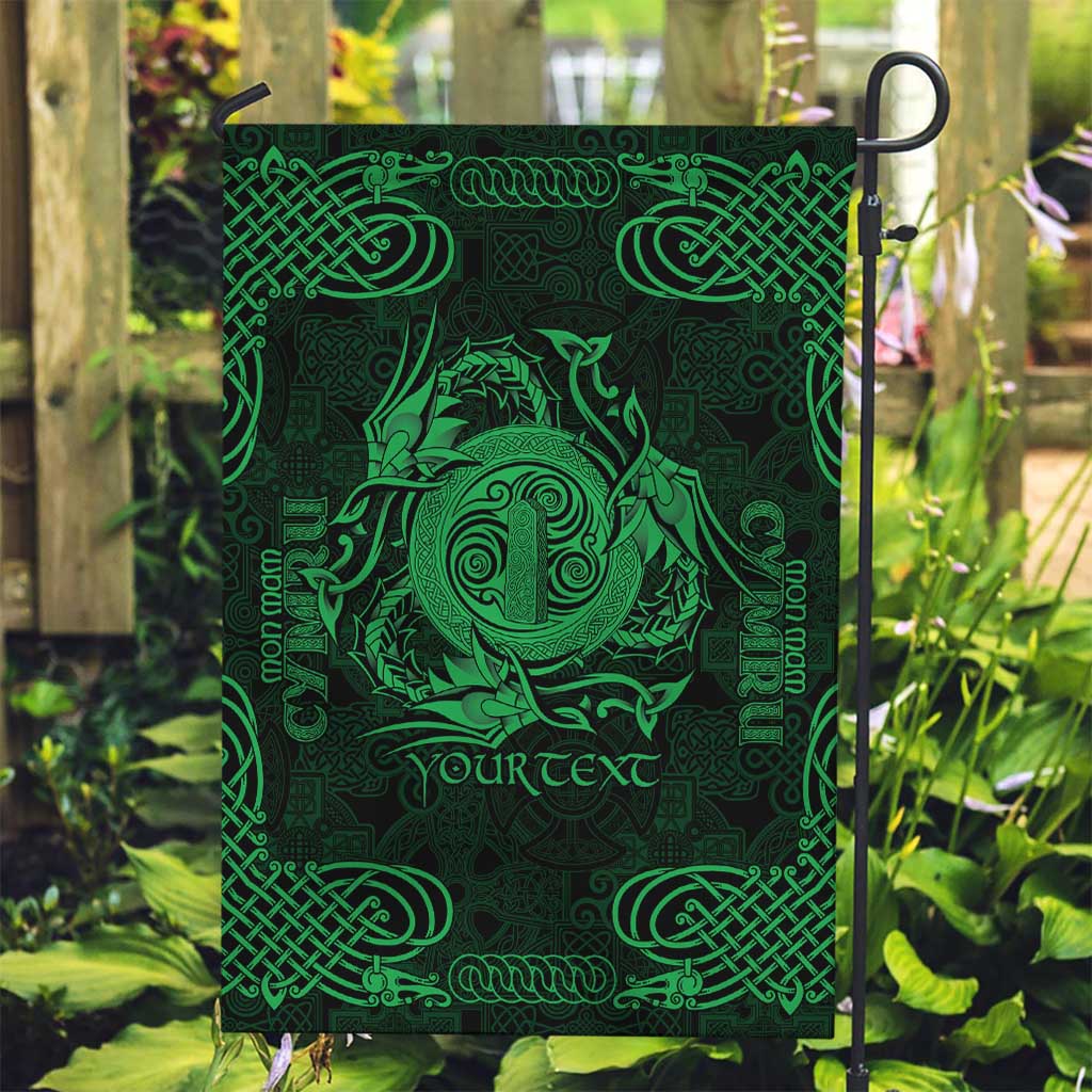 Personalized Anglesey Ynys Mon Garden Flag Green Standing Stone Celtic-inspired - Wonder Print Shop