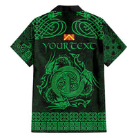 Personalized Anglesey Ynys Mon Hawaiian Shirt Green Standing Stone Celtic-inspired - Wonder Print Shop