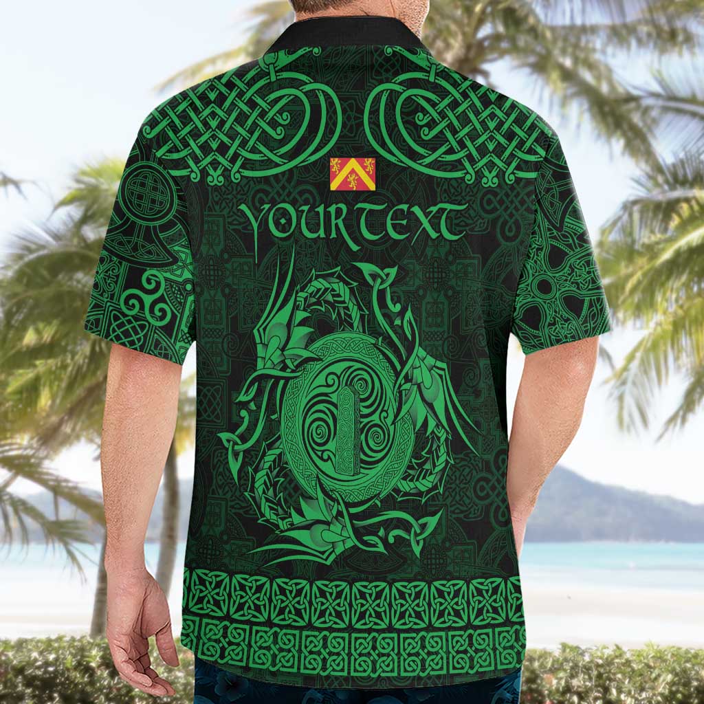 Personalized Anglesey Ynys Mon Hawaiian Shirt Green Standing Stone Celtic-inspired - Wonder Print Shop