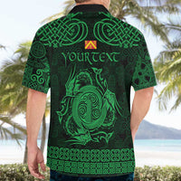Personalized Anglesey Ynys Mon Hawaiian Shirt Green Standing Stone Celtic-inspired - Wonder Print Shop