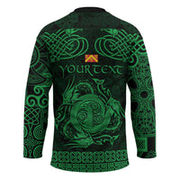 Personalized Anglesey Ynys Mon Hockey Jersey Green Standing Stone Celtic-inspired - Wonder Print Shop