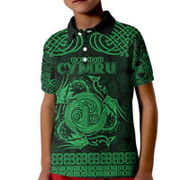 Personalized Anglesey Ynys Mon Kid Polo Shirt Green Standing Stone Celtic-inspired - Wonder Print Shop