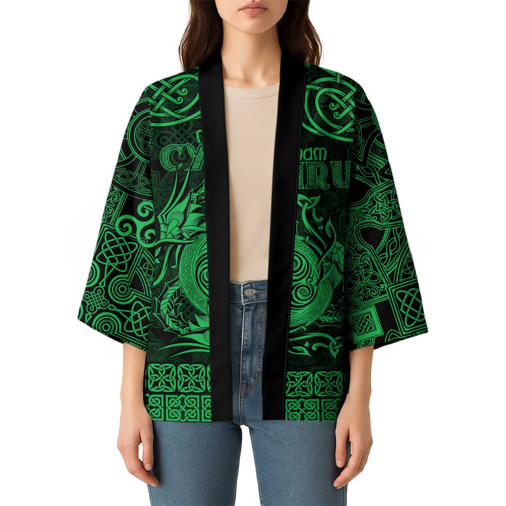 Personalized Anglesey Ynys Mon Kimono Green Standing Stone Celtic-inspired - Wonder Print Shop